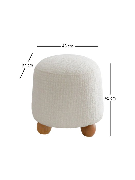 Atelier Del Sofa Puff de Teddy Blanco Atelier Del Sofa Puff de Teddy Blanco
